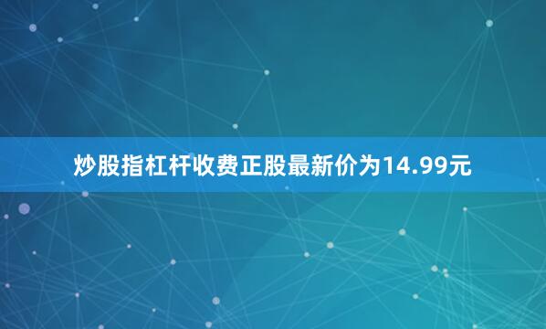 炒股指杠杆收费正股最新价为14.99元